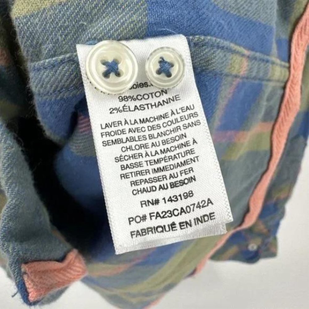 Chubbies NWT Men's Blue & Olive Brown Plaid BE GLAD WEAR Shirt, Size Large - Picture 6 of 8